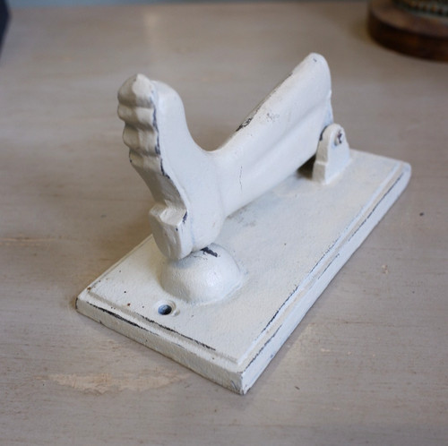 Antique white boot - boot, door