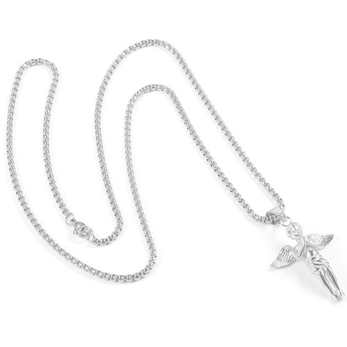 Angel praying necklace - praying,