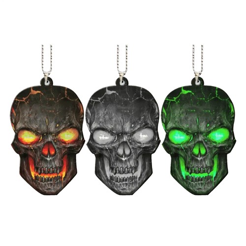 Skull car rearview - skull,