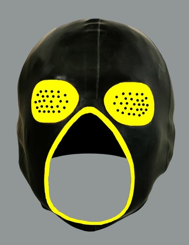 Rubber latex exterminator mask - exterminator,