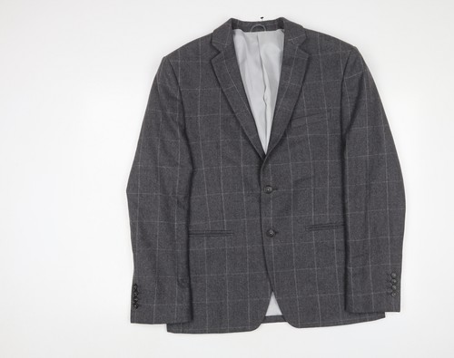 Chess mens grey plaid wool - mens,