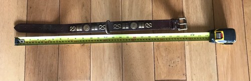 Antique dog collar leather - dog, collar.