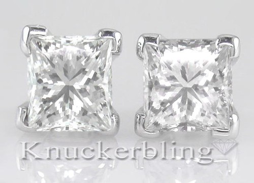 Diamond solitaire studs 00ct - solitaire, 4.00ct