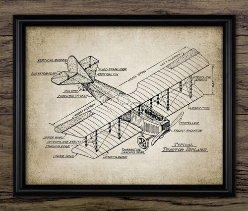 Vintage biplane print antique - vintage, print,