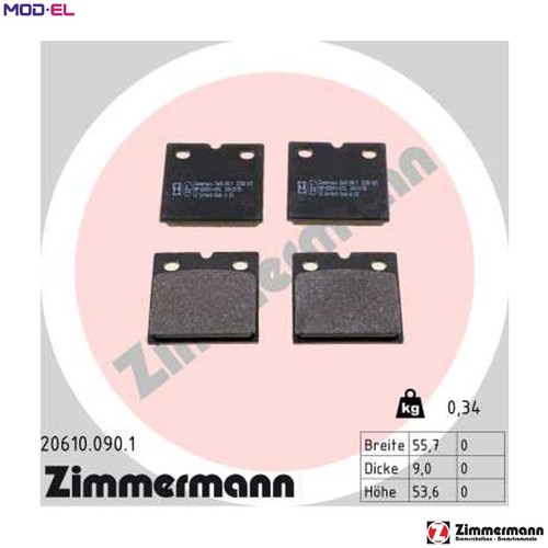 Brake pad set disc parking - disc,