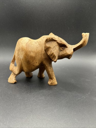 Wooden elephant wood statue - wooden,