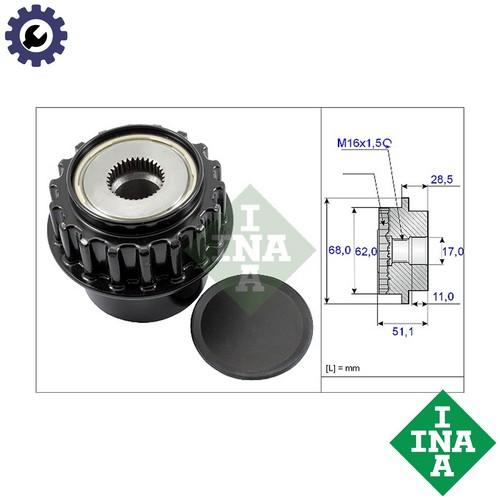 Alternator freewheel clutch - freewheel,