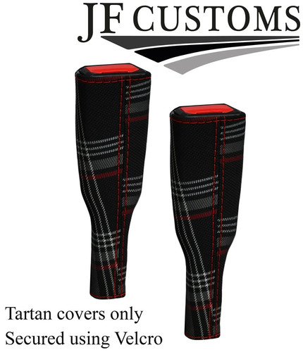 Red stitch tartan - red,