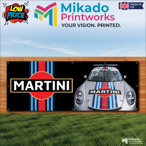 Porsche martini pvc banner - martini,