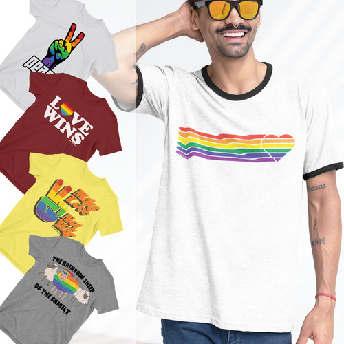 Mens gay pride shirt designs - pride,