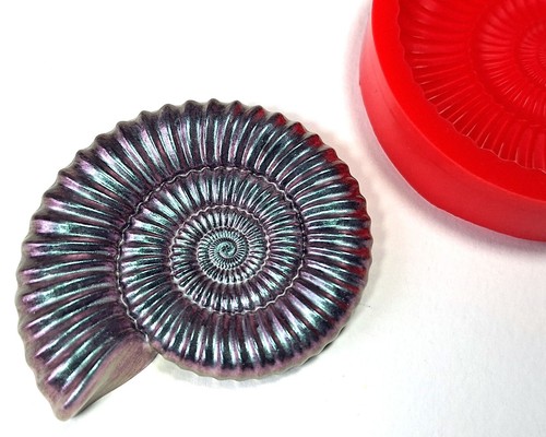 Ammonite fossil silicone mould - ammonite,