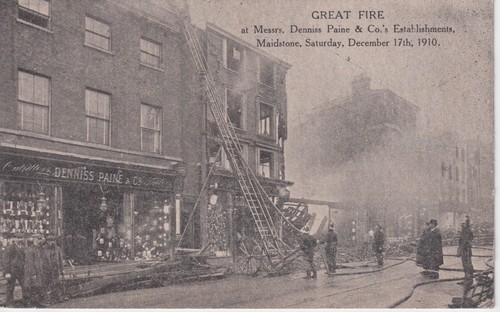 Postcard 1910 great fire - postcard,