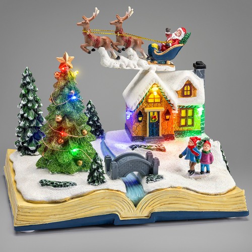 Christmas village scene - village,