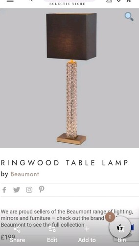 Ringwood table lamp large - table,