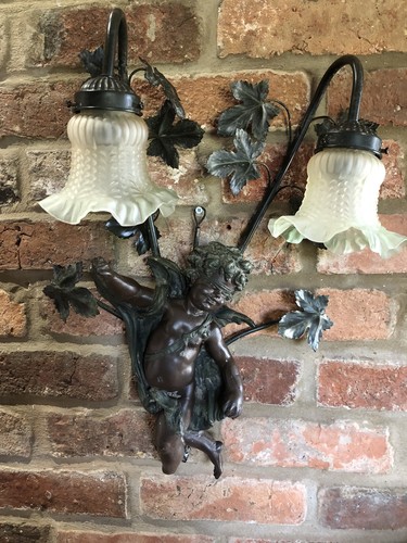 Vintage spelter putti - vintage,