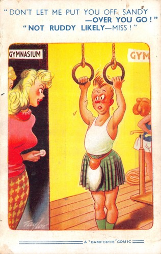 Bamforth mixed comic postcard - comic,