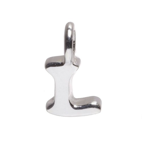 Silver alphabet pendant charm - alphabet,
