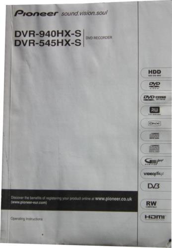 Pioneer manual guide - book, for