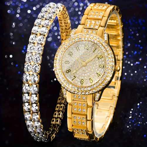 Gold women watch 2 - gold,