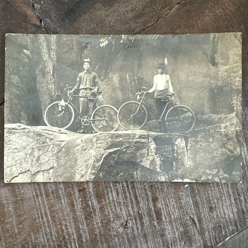 Antique bicycle rppc - bicycle,