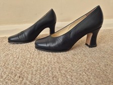 Navy leather bally court shoes - leather,
