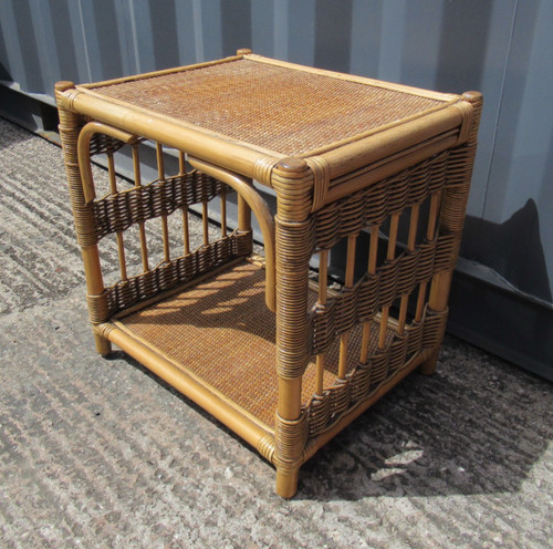 Vintage rattan side - vintage, cane