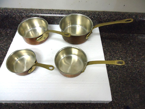 Antique french copper sauce - copper,
