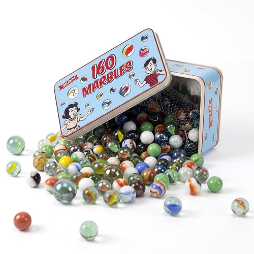 Glass marbles metal - glass, box