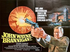 Brannigan Original 1975 Movie Quad Poster John Wayne Bysouth Art
