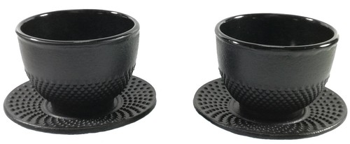 Four piece cast iron teacup - four-piece,