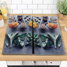 2 Pcs Universal Glass Stove Hob Cover Cutting Chopping Boards Worktop Protectors
