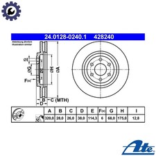 2x BRAKE DISC 24.0128-0240.1