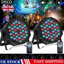 2PCS 36W LED Stage Lights 36 RGB Party DJ Sound Strobe DMX Available W/ Remote