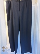Navy Trousers By Eastex Size 22
