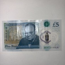Rare AK47 210314 - Five Pound Note - Bank of England -  £5 Birthday Note.