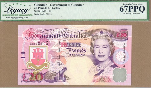 Gibraltar pounds banknote - 20,