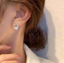 Silver Curved Diamonte Sparkle