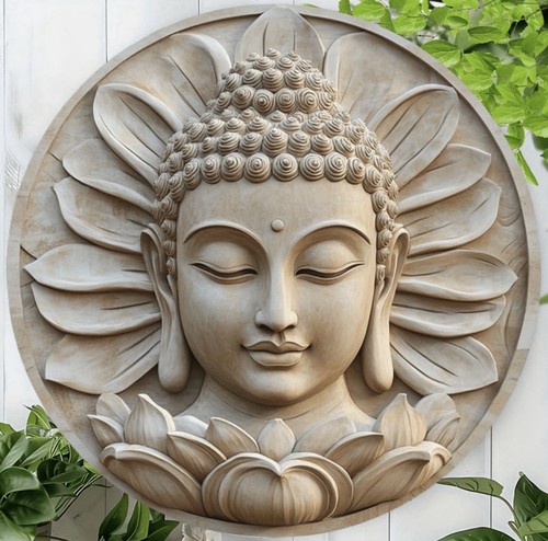 Peaceful lotus buddha metal - peaceful,