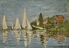 Sailboat Regatta River Poster - Boating Wall Art - 16x12/20x16/24x18/36x24