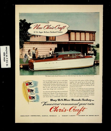 1945 chris craft - chris-craft, deluxe