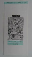 Fiat Specification Brochure 1990: 126, Panda,4x4, Uno,Turbo,Tipo, Regata, Croma