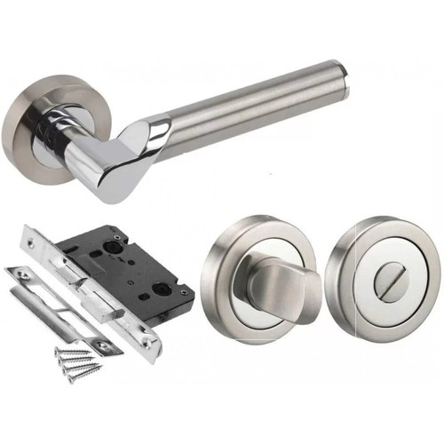 Pair bathroom door - bathroom, handles