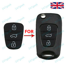 🇬🇧 3 Button Key Fob Remote Rubber Pad Insert Hyundai i10 i20 i30 ix20 ix35 