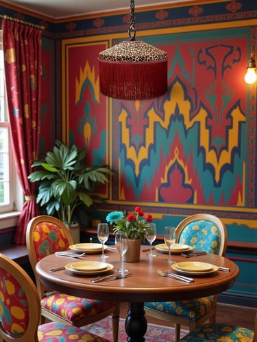 Tiffany leopard print table