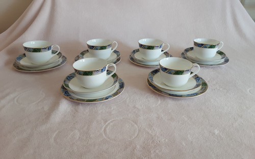 Minton blue mosaic trio - mosaic,