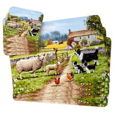 Farm Collie Dog & Sheep Design