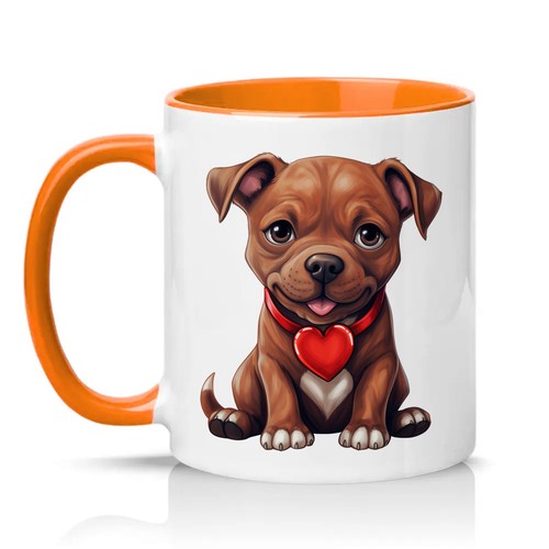 Cute brown staffy puppy unisex - cute,