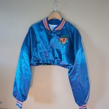 Chalk Line Made In U.S.A Vintage Florida Gators Satin Cropped Jacket Womans XL