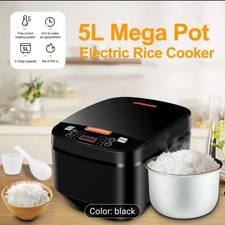 Rice Cooker, Slow Cooker with Ceramic Coated Inner Pot and Fuzzy Logic.