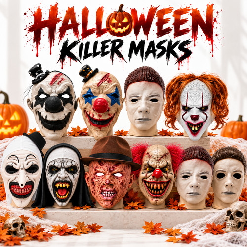 Halloween scary clown mask - scary,